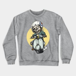 Skeleton Scooter - UK Mod Crewneck Sweatshirt